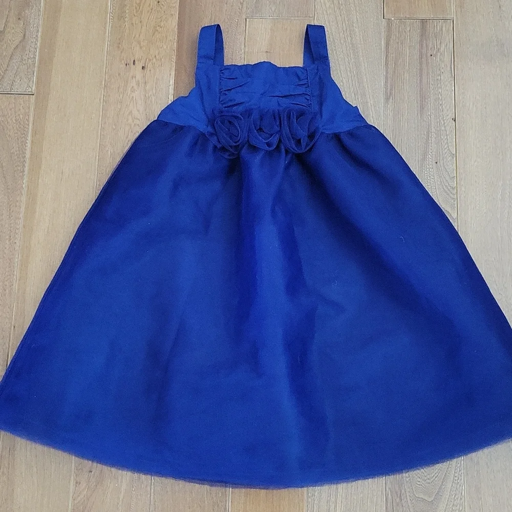 Girls Janie and Jack Stunning Deep Purple Tulle Rosette Formal Dress 18-24 month